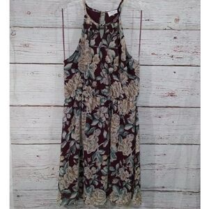Sienna Sky Floral Midi Dress Sz L